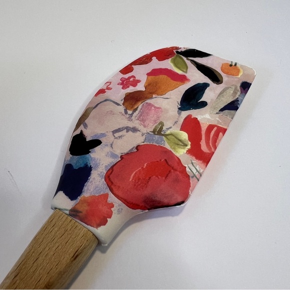 Anthropologie Luna Spatula Floral Wood Silicone Spatula - Picture 3 of 9